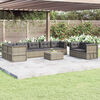 vidaXL Set Divani da Giardino 8 pz con Cuscini in Polyrattan Grigio