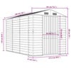 vidaXL Casetta da giardino marrone chiaro 191x300x198 cm in acciaio zincato