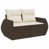 vidaXL Set Divani da Giardino 8 pz con Cuscini Marrone in Polyrattan