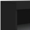 vidaXL Credenza con Luci LED Nera 181,5x37x100 cm