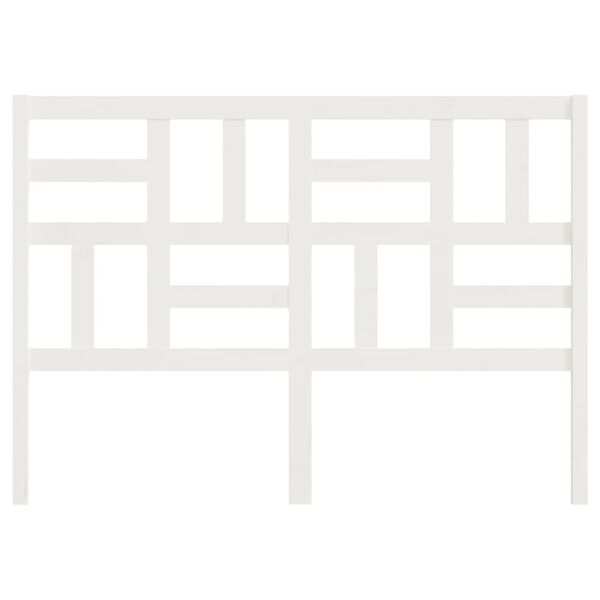 vidaXL Testiera per Letto Bianca 126x4x104cm in Legno Massello di Pino