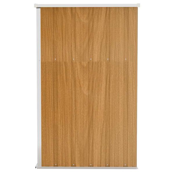 vidaXL Capanno Giardino a Parete Marrone 118x100x178cm Acciaio Zincato