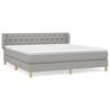 vidaXL Giroletto a Molle con Materasso Grigio Chiaro160x200 cm Tessuto
