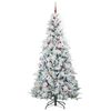 vidaXL Albero di Natale Artificiale con Rami Pieghevoli Bianco 240 cm