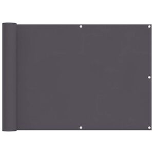vidaXL Paravento da Balcone in Tessuto Oxford 90x600 cm Antracite