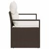 vidaXL Divano da giardino con cuscino 120 x 62 x 69 cm. polyrattan