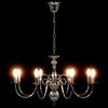 vidaXL Lampadario Argento con 8 Lampadine E14