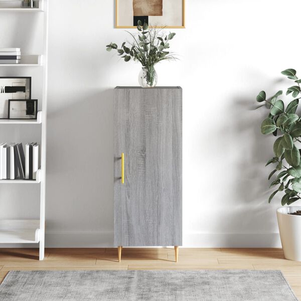 vidaXL Credenza Grigio Sonoma 34,5x34x90 cm in Legno Multistrato