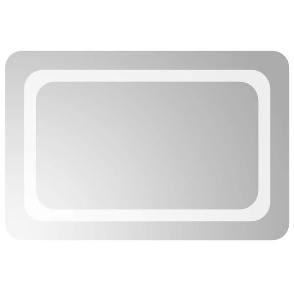 vidaXL Specchio da Bagno con Luci LED 60x40 cm