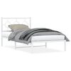 vidaXL Giroletto con Testiera Metallo Bianco 100x200 cm