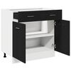 vidaXL Armadio pensile Rovere Nero 80 x 31 x 81,5 cm Legno multistrato