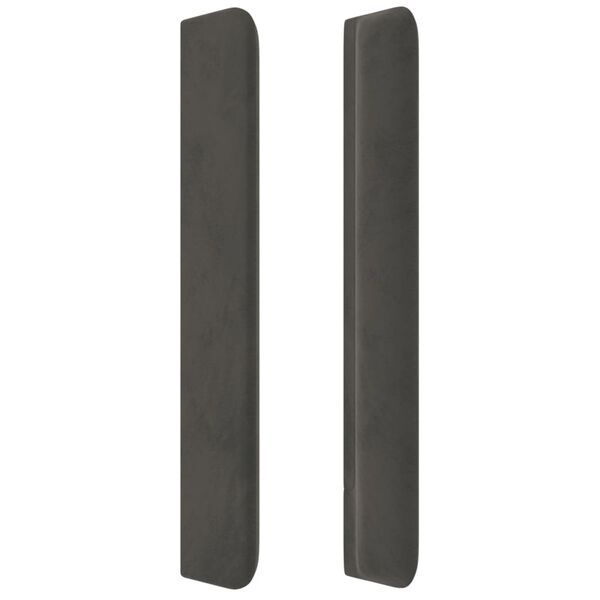 vidaXL Testiera ad Orecchio GrigioScuro 203x16x118/128cm in Velluto