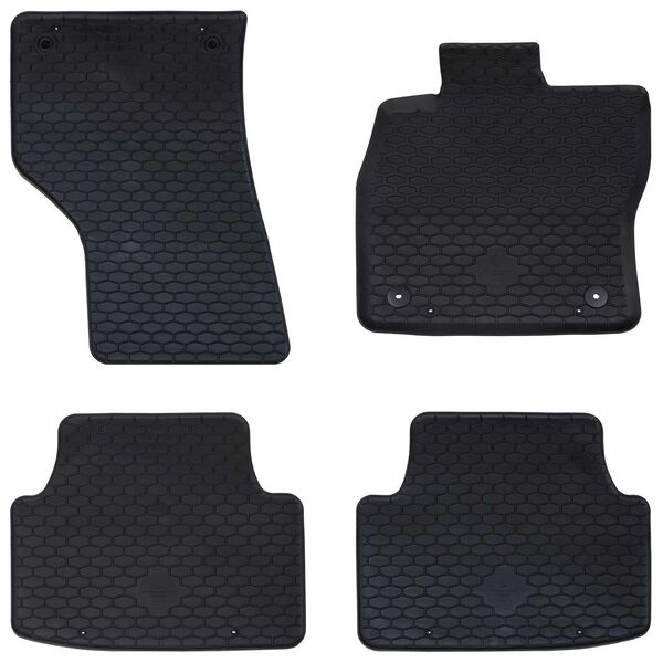 vidaXL Tappetino per Auto 4 pcs Nero Sede LEON TPE