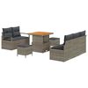 vidaXL Set Divano da Giardino 8 pz 7-Numero di posti Grigio