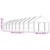 vidaXL Gazebo con Tetto Bianco 17,84x4,08x3,22 m in Polietilene