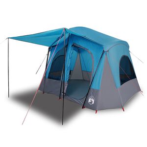 vidaXL Tenda da Campeggio a Cabina per 5 Persone Blu Impermeabile