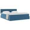 vidaXL Letto con Contenitore con materasso Blu Scuro 90 x 200 cm