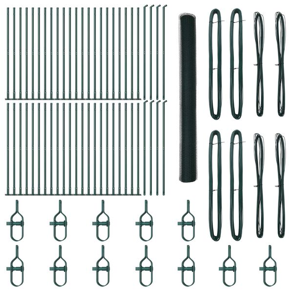 vidaXL Palo della recinzione Verde 100 x 1,5 m (rete da 25 mm)