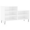 vidaXL Scarpiera Bianco Lucido 102x36x60 cm in Legno Multistrato
