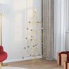 vidaXL Albero di Natale in metallo con supporto Oro 150 cm