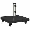 vidaXL Base per ombrellone 30 kg Nero Granito Quadrato