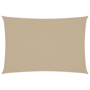 vidaXL Parasole a Vela Oxford Rettangolare 3x5 m Beige