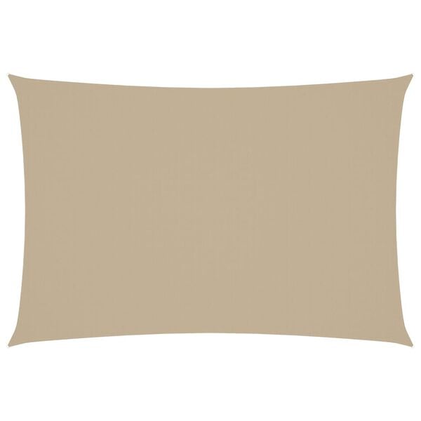 vidaXL Parasole a Vela Oxford Rettangolare 3x5 m Beige