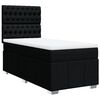 vidaXL Giroletto a Molle con Materasso Nero 90x190 cm in Tessuto
