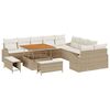 vidaXL Set Divano da Giardino 13 pz 12-Numero di posti Beige e Crema