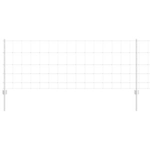 vidaXL Recinzione con Posto Argento 0,8 x 25 m Acciaio