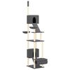 vidaXL Albero per Gatti Pavimento Soffitto Grigio Scuro 277-303 cm