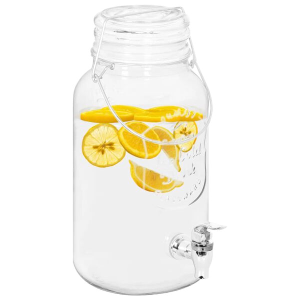 vidaXL Distributori di Bevande 2 pz 3800 ml in Vetro