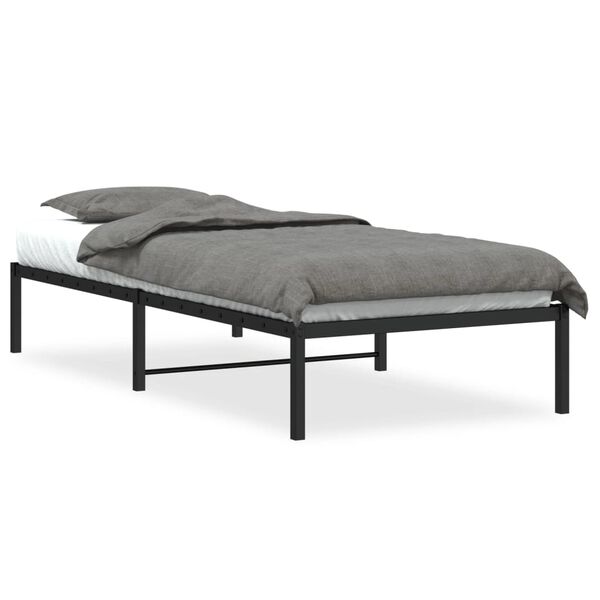 vidaXL Giroletto in Metallo Nero 90x190 cm