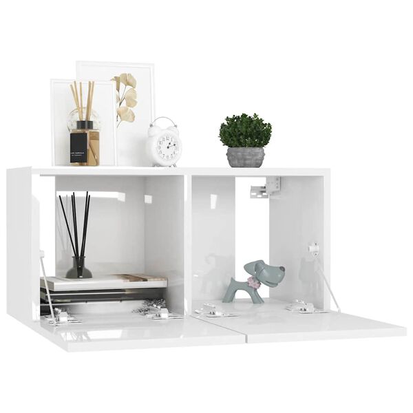vidaXL Set Mobili Porta TV 8 pz Bianco in Legno Multistrato
