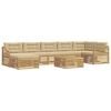 vidaXL Set di divani da esterno con cuscino 8 pcs Bianco e Beige