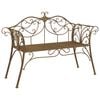 vidaXL Panchina da giardino 2-Numero di posti 130 x 47 x 90 cm Acciaio