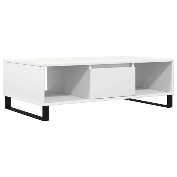 vidaXL Tavolino da Salotto Bianco 104x60x35 cm in Legno Multistrato