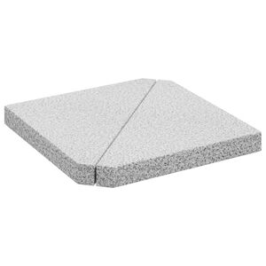 vidaXL Dischi per pesi per ombrellone 2 pz granito grigio triangolari 14 kg