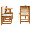 vidaXL Set Bistro da Giardino 4 pcs Marrone Legno di Acacia Massello