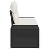vidaXL Divano da giardino con cuscino Nero 184 x 62 x 69 cm polyrattan