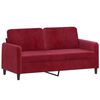 vidaXL Set di Divani 4 pz con Cuscini Decorativi Rosso Vino in Velluto