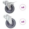 vidaXL Ruote Girevoli con Foro per Bullone 8 pz 75 mm