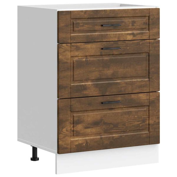 vidaXL Base da Cucina Porto Rovere Fumo in Legno Multistrato