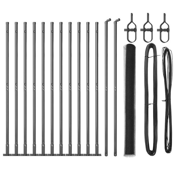 vidaXL Palo della recinzione Grigio 25 x 1,6 m (maglia da 13 mm)