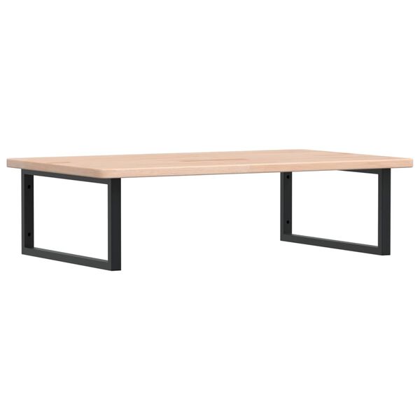 vidaXL Ripiano a Parete per Lavabo in Acciaio e Massello di Rovere