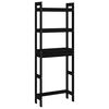 vidaXL Rastrelliera da Bagno Nera 63x26x171 cm Legno Massello Pino