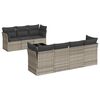 vidaXL Set Divano da Giardino 8pz con Cuscini Grigio Chiaro Polyrattan