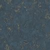 DUTCH WALLCOVERINGS Carta da Parati Motivo Marmo Blu e Oro