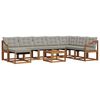vidaXL Set di divani da esterno 9 pcs Grigio Naturale e Chiaro