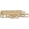 vidaXL Set di divani da esterno 6 pz Bianco e Beige Poliestere